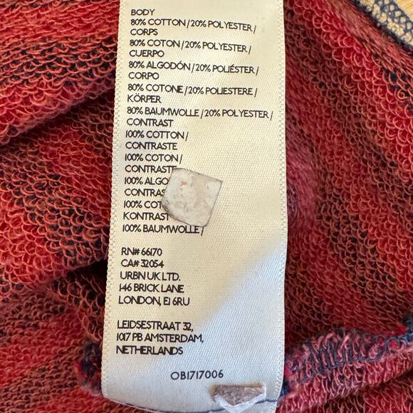 Free People Movement Classic Striped Oversized Boho Rugby Pullover Sweatshirt XL - Picture 7 of 12